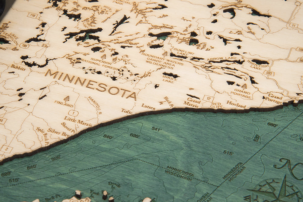 Lake Superior wood serving tray
