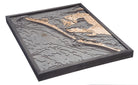 Anna Maria Island, Florida 3D wood map, light frame