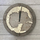 Gulf of America wood ring clock