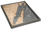 Door County, Wisconsin 3D wood map, light frame