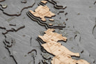 Door County, Wisconsin 3D wood map, light frame