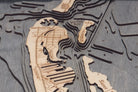 Longboat Key, Florida 3D wood map, light frame
