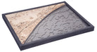 Myrtle to North Myrtle Beach 3D wood map, light frame