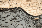 Lake Superior, Michigan 3D wood map, light frame