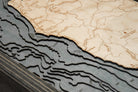 Oregon Coast 3D wood map, light frame