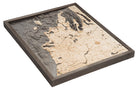 M-22, Michigan 3D wood map, light frame