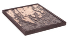 Boothbay Harbor, Maine 3D wood map, light frame