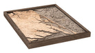 Virginia Beach to Kitty Hawk 3D wood map, light frame