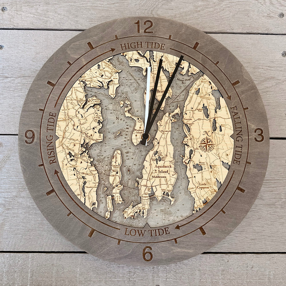 Narragansett Bay tide and time clock