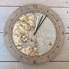 Rehoboth Beach tide and time clock in laser-cut Baltic birch