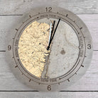 Sandy Hook to Barnegat tide and time clock in laser-cut Baltic birch