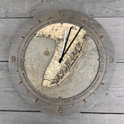 Strathmere to Cape May tide and time clock in laser-cut Baltic birch