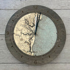 Jekyll Island to Cumberland Island tide and time clock in laser-cut Baltic birch