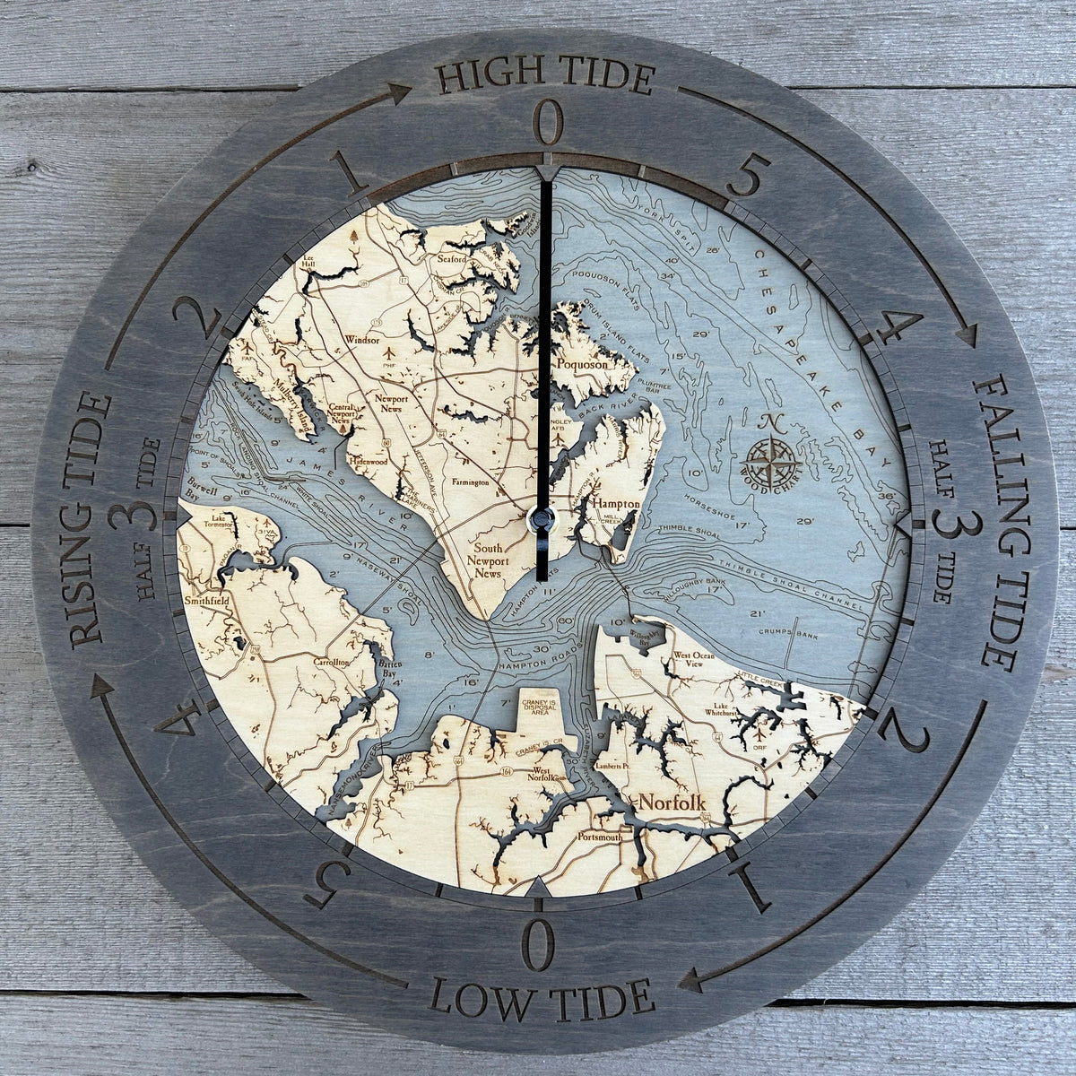 Norfolk wood tide clock