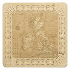 United Kingdom wood cribbage board