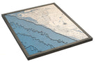 Longboat Key to Manasota Key UV-printed wood map, light frame