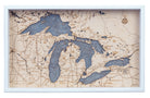 Great Lakes wood serving tray in laser-cut Baltic birch, shown framed against a light wall