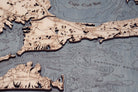 Cape Cod, Massachusetts wood serving tray, white frame