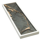 Outer Banks, North Carolina 3D wood map, white frame