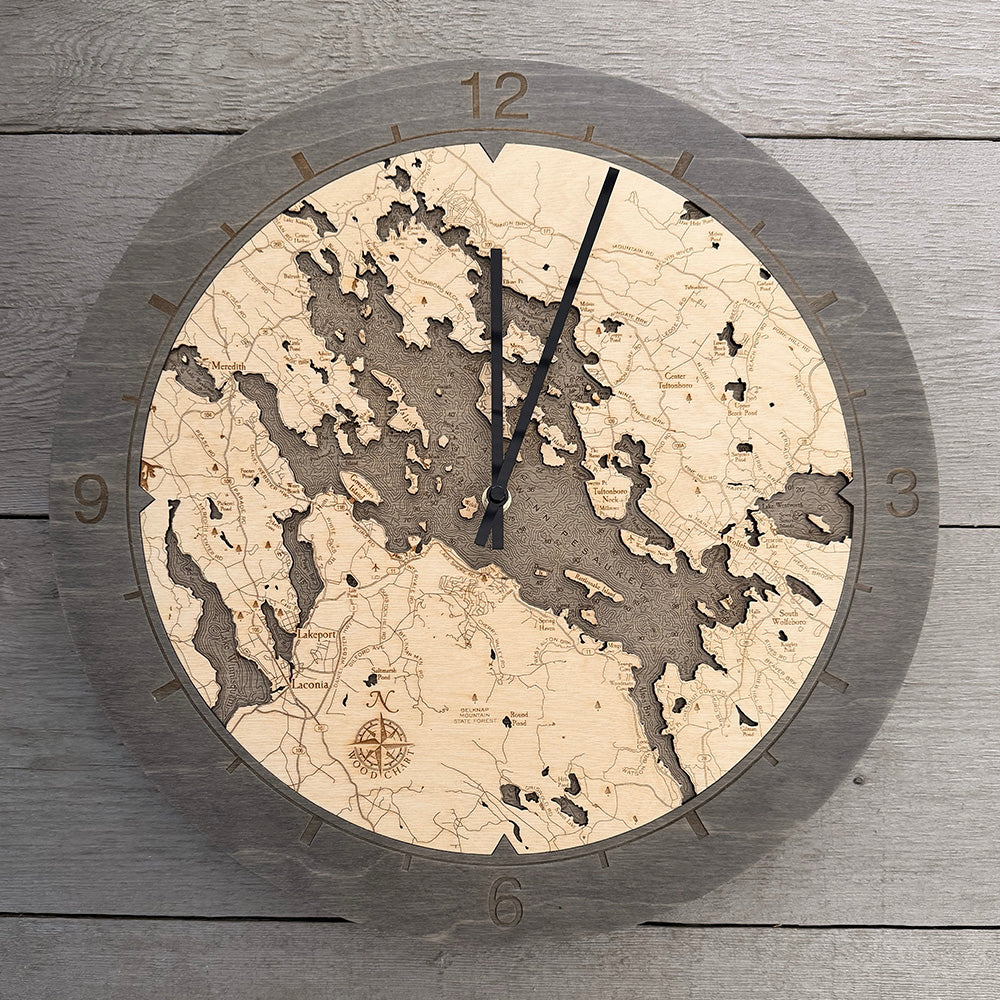 Lake Winnipesaukee wood ring clock