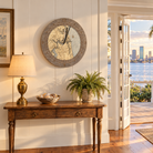 Jacksonville, Florida tide and time clock hanging on the wall in a bright entry hall