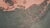 Upper Florida Keys Wood Carved Topographic Depth Chart / Map