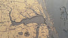 Outer Banks, North Carolina UV-Printed Wood Carved Topographic Depth Chart / Map