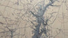 Chesapeake Bay 3D Wood Map | Laser-Cut Birch Nautical Chart | Framed Coastal Depth Art | Maryland Virginia Decor | Ready to Hang