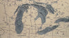 Great Lakes 3D Wood Map | Laser-Cut Birch Bathymetric Chart | Framed Lake Michigan Superior Huron Erie Ontario Art | Ready to Hang