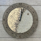Georgia Coast tide and time clock in laser-cut Baltic birch